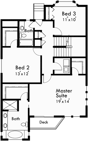 Lower Floor Plan for 10141 House plans, house plans for sloping lots, 3 level house plans, three story house plans, view house plans, 10141