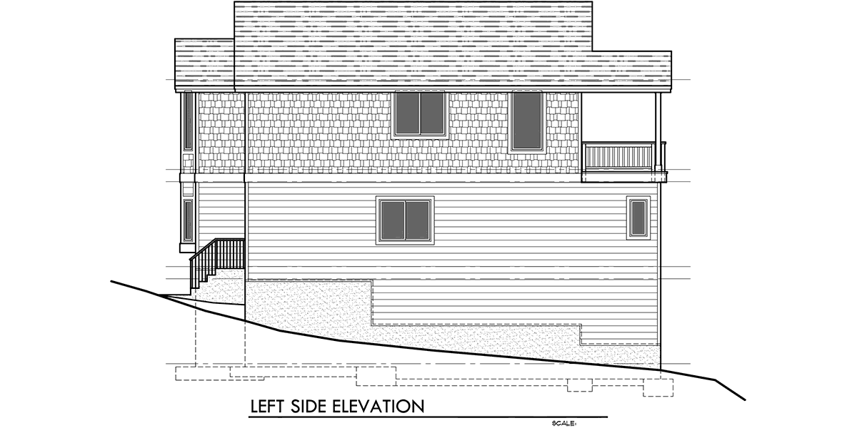 View Plan W/ Great Rm & Kitchen On Third Floor Multiple Decks