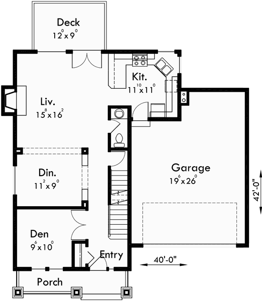 Main Floor Plan for 10095 Large Bedrooms & Bonus rm w/ Daylight Basement