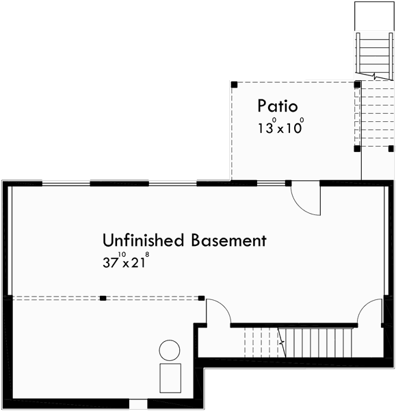 Basement Floor Plan for 10012 House plans, 2 story house plans, 40 x 40 house plans, walkout basement house plans, 10012