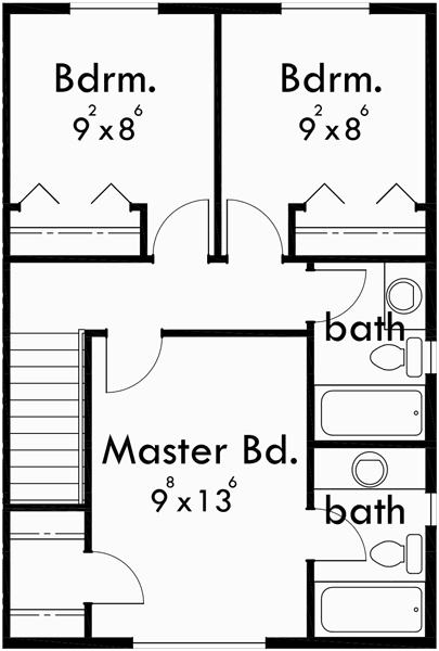  Duplex  Plans  With Basement  3 Bedroom Duplex  House  Plans 