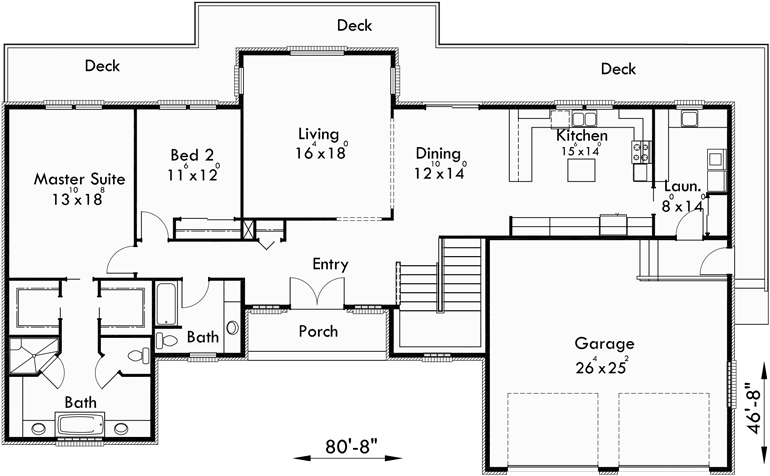 Master On Main House  Plans  Luxury House  Plans  Mother  In Law 