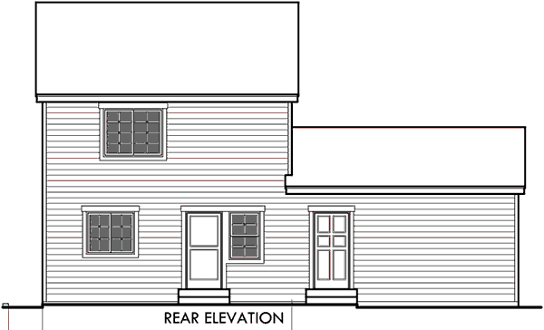 House front drawing elevation view