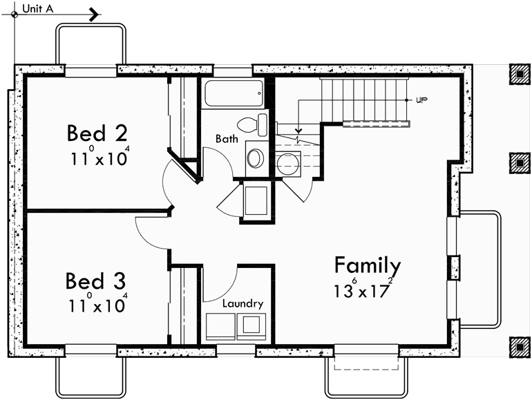 Duplex House Plans ADU House Plans Back To Back House Plans