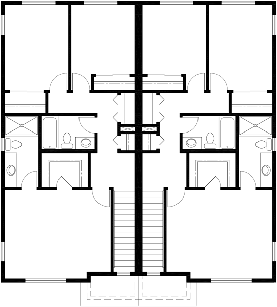 Townhouse Plans Row House Plans 4 Bedroom Duplex House Plans