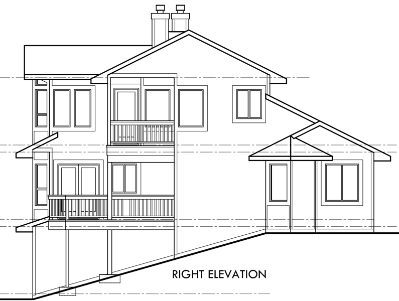  View  Home  Sloping Lot Multi Level House  Plan  3d Home  