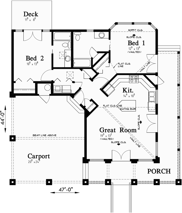 Beach House Plan W Wrap Around Porch