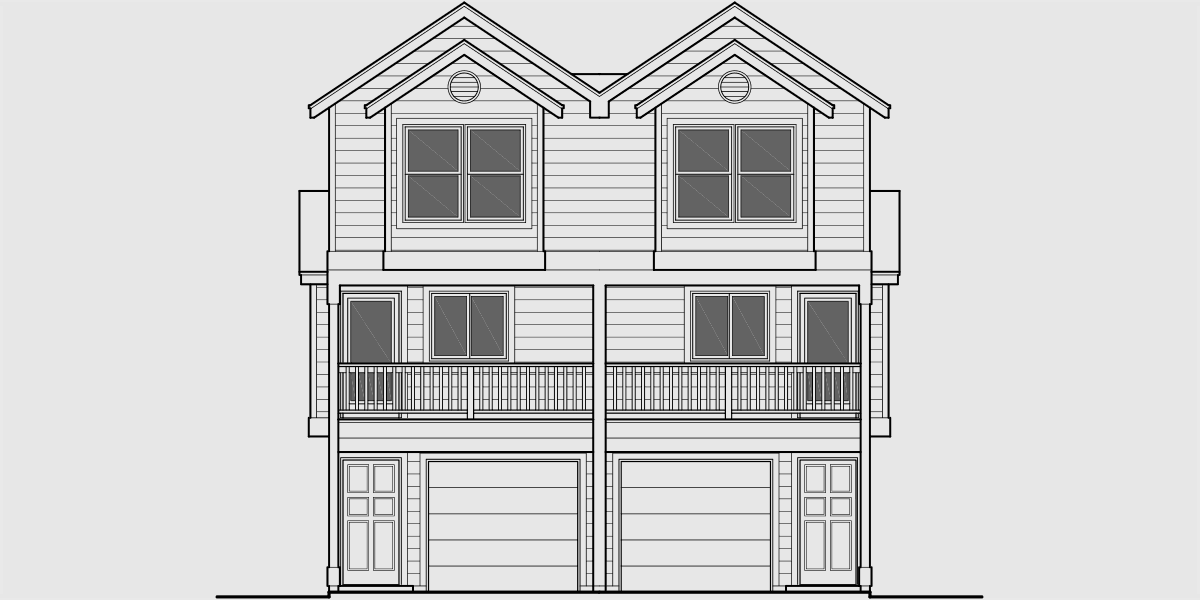 Narrow Townhouse Plan Duplex Design 3 Story Townhouse D 547