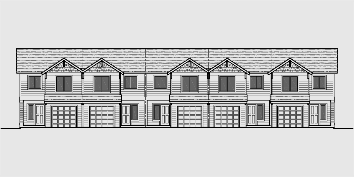5 Unit House Plan 20ft Wide 3 Bedrooms 2 5 Baths And Garage 5 Unit House Plan 20ft Wide 3 Bedrooms 2 5 Baths And Garage