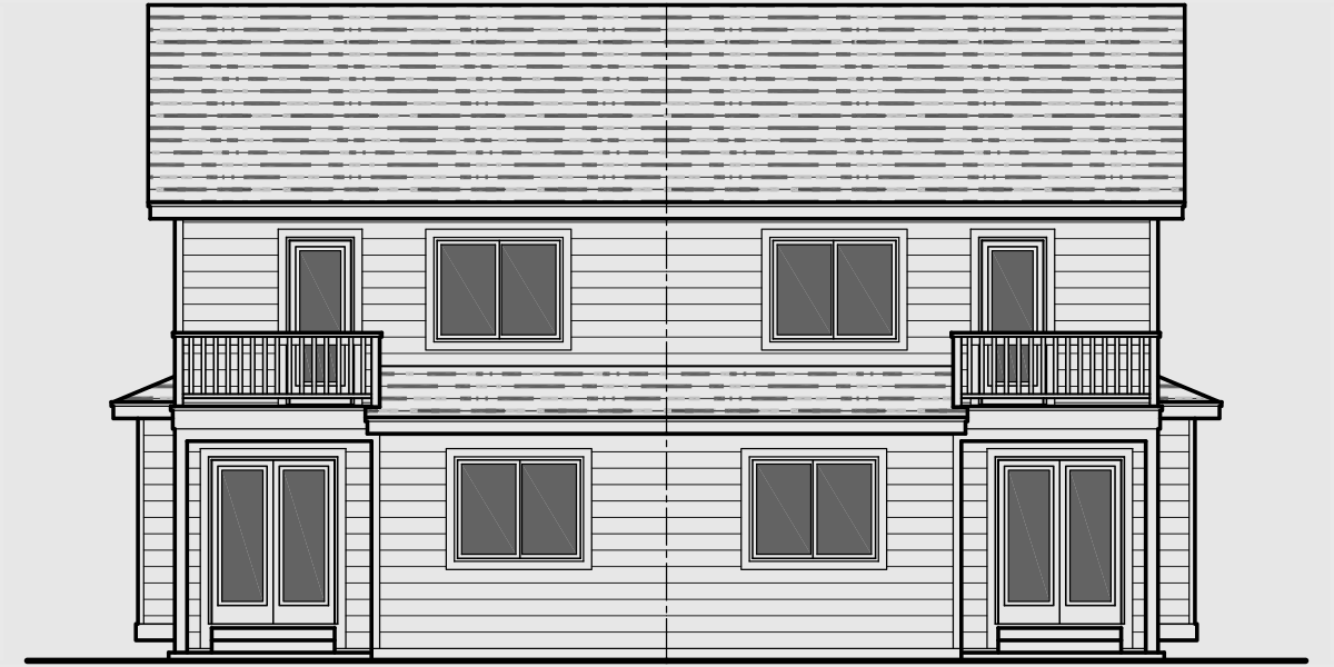  Duplex  House  Plans  Narrow  Lot  Duplex  House  Plans  D 550