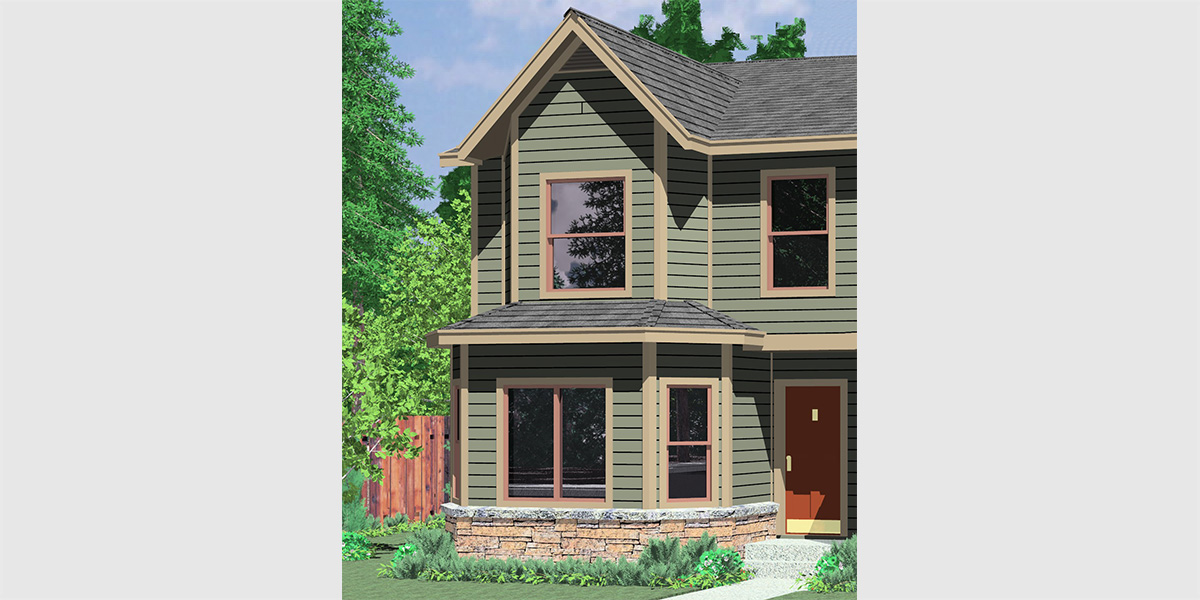 Duplex House Plans Narrow Lot Duplex House Plans D 550