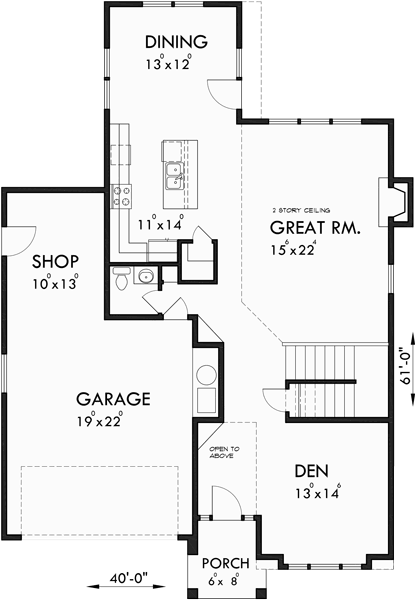 Portland House Plans Narrow House Plans 3 Bedroom House Plans 