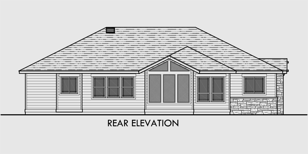  One  Story  House  Plans  Ranch House  Plans  3 Bedroom House  