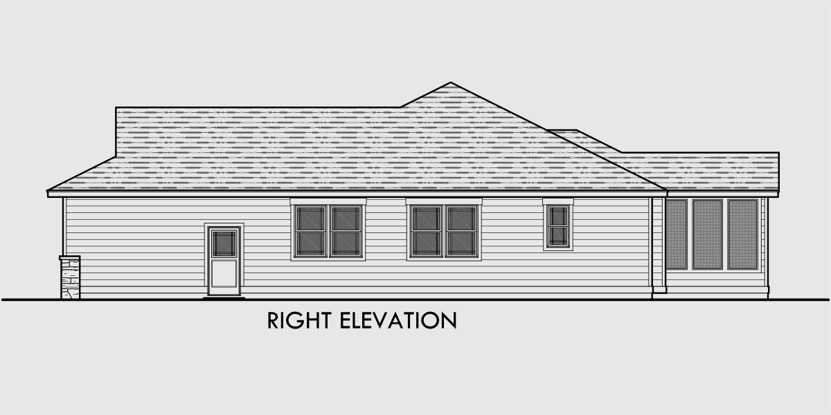  One  Story  House  Plans  Ranch House  Plans  3 Bedroom House  