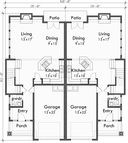 Craftsman Duplex  House  Plans  Luxury Duplex  House  Plans 