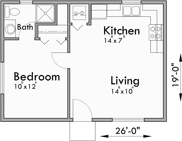One Bedroom House Plan With Dimensions Www cintronbeveragegroup