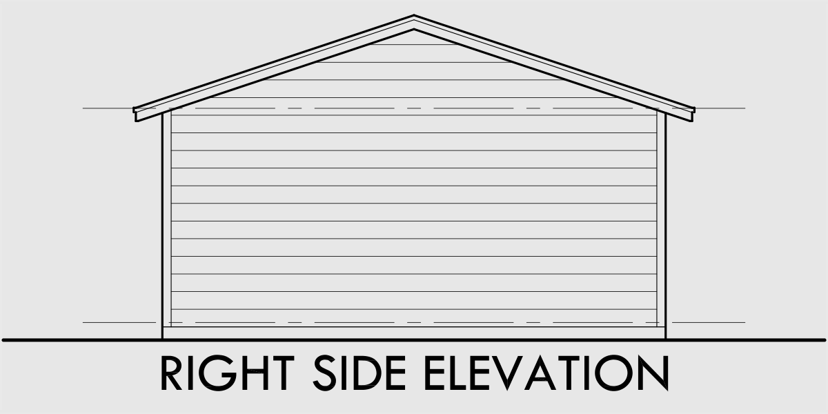 House rear elevation view for 10178 Small house plans, studio house plans, one bedroom house plans, 10178b