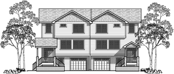 House front color elevation view