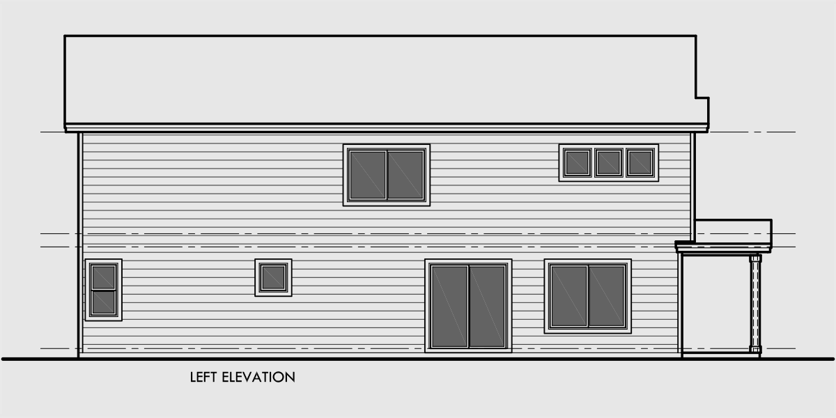 Narrow Lot Duplex House Plans With Rear Garage D 608 Bruinier 
