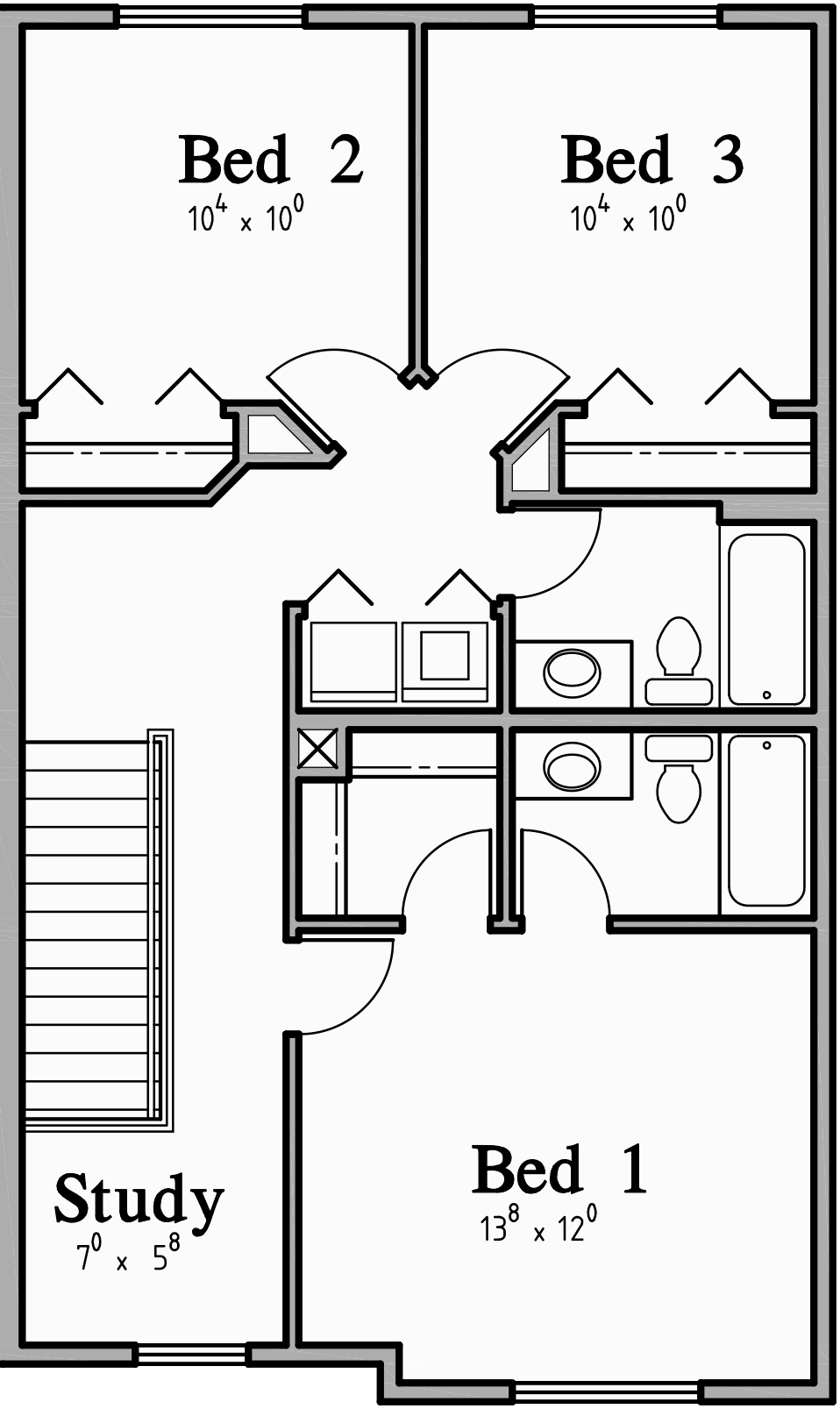 Triplex Plans  With Basement Row  House  Plans  Open  Floor  Plan 