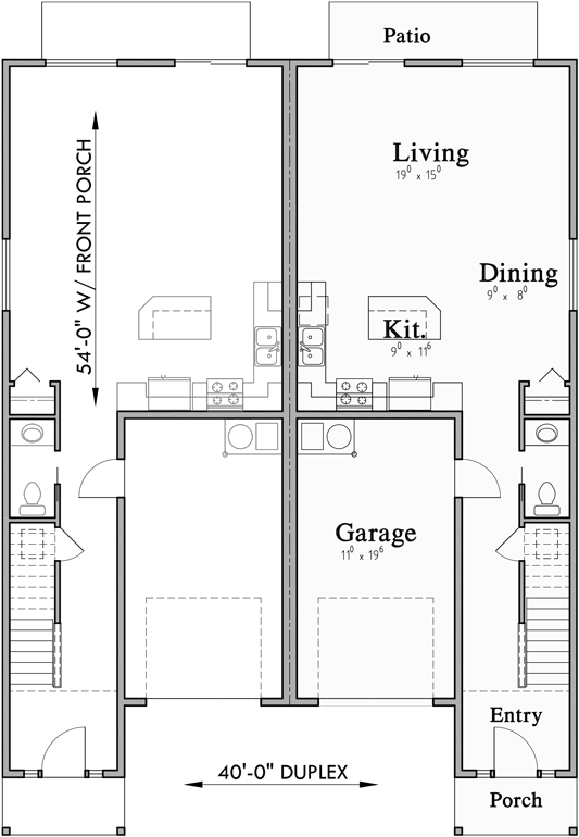 Main Floor Plan for D-606 