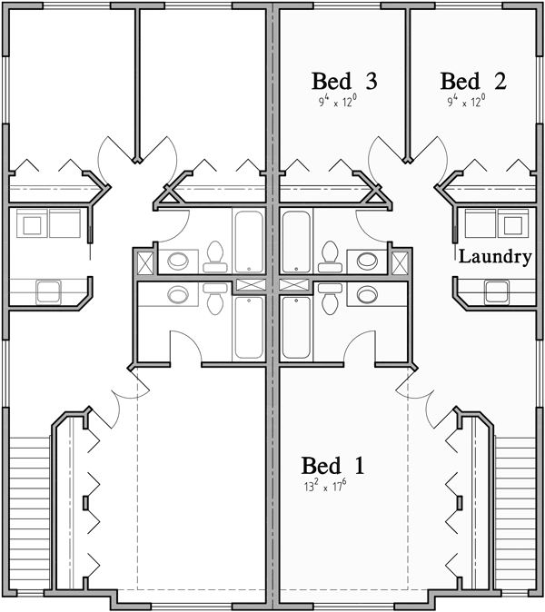 Upper Floor Plan for D-606 