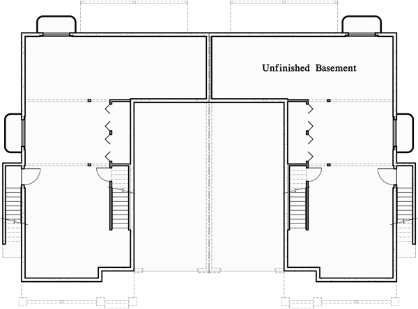 Lower Floor Plan 2 for Craftsman luxury, duplex house plans, with basement, and shop, D-609