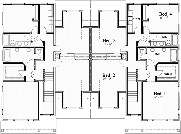 Craftsman Luxury Duplex  House  Plans  With Basement  And Shop