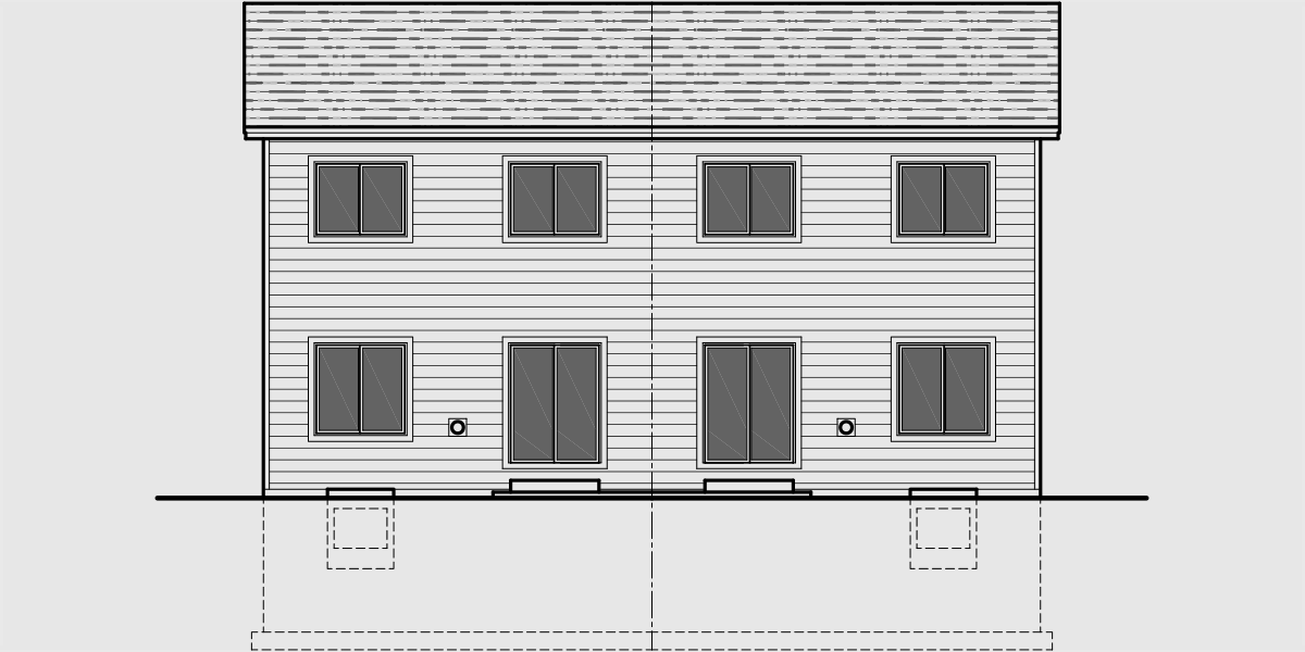  Open  Floor  Duplex  House  Plans  With Basement D 613