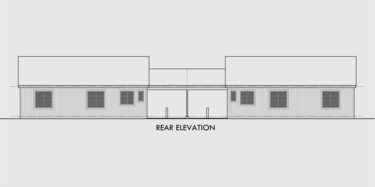  One  Story  Duplex House  Plan  With 3 Bedrooms And Carport  D 645