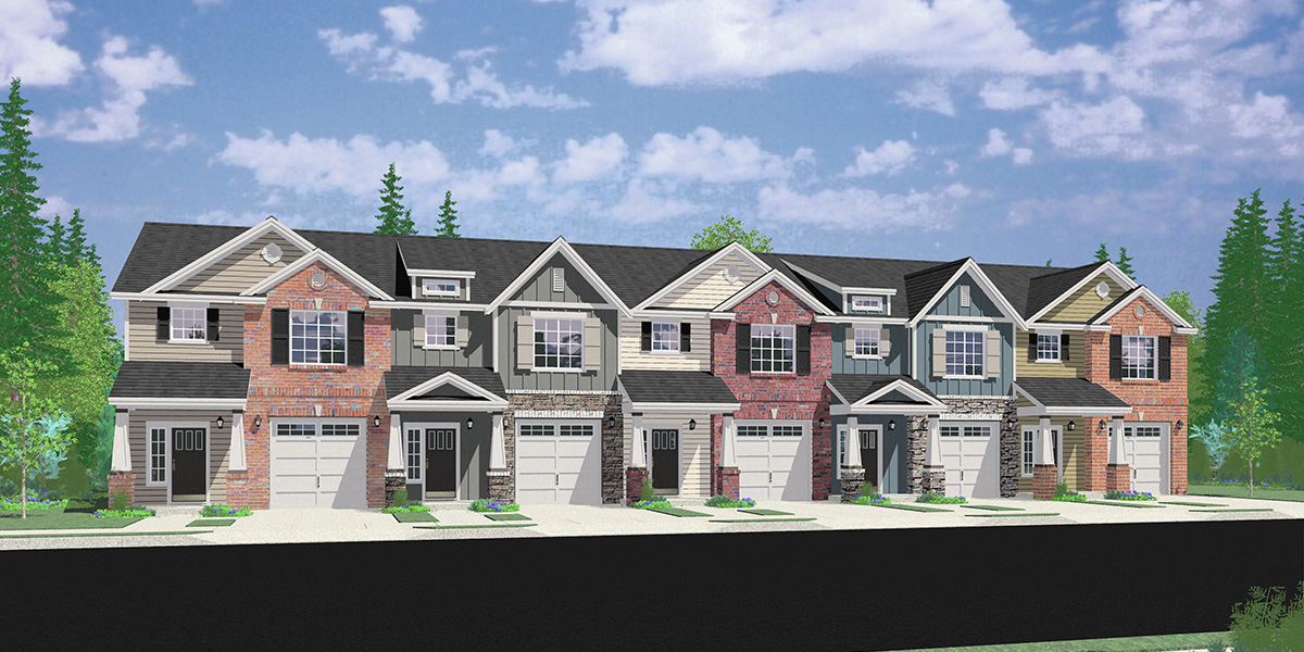 FV-605 Custom 5 Plex Townhouse Plan