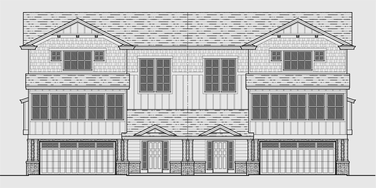 Duplex Beach House Plan By Bruinier Associates Duplex Beach House Plan By Bruinier Associates