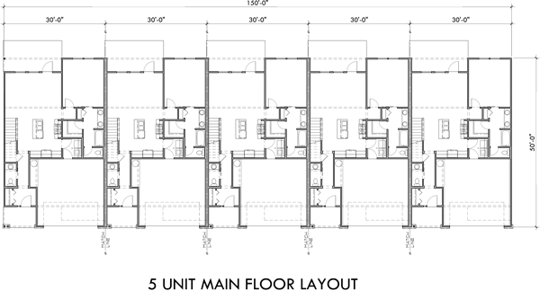 Main Floor Plan 2 for FV-658 Builders and homeowners, explore our collection of luxury townhouse plans, each designed with a main floor master bedroom and a convenient two-car garage. Start your project today!