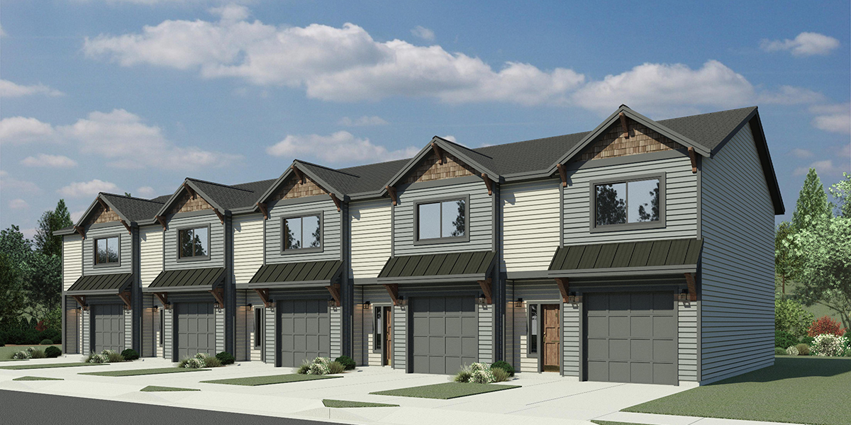FV-665 Experience the elegance and functionality of our 19 ft wide narrow townhouse plans. With 2 master bedrooms and a garage, your dream home awaits. Act now!