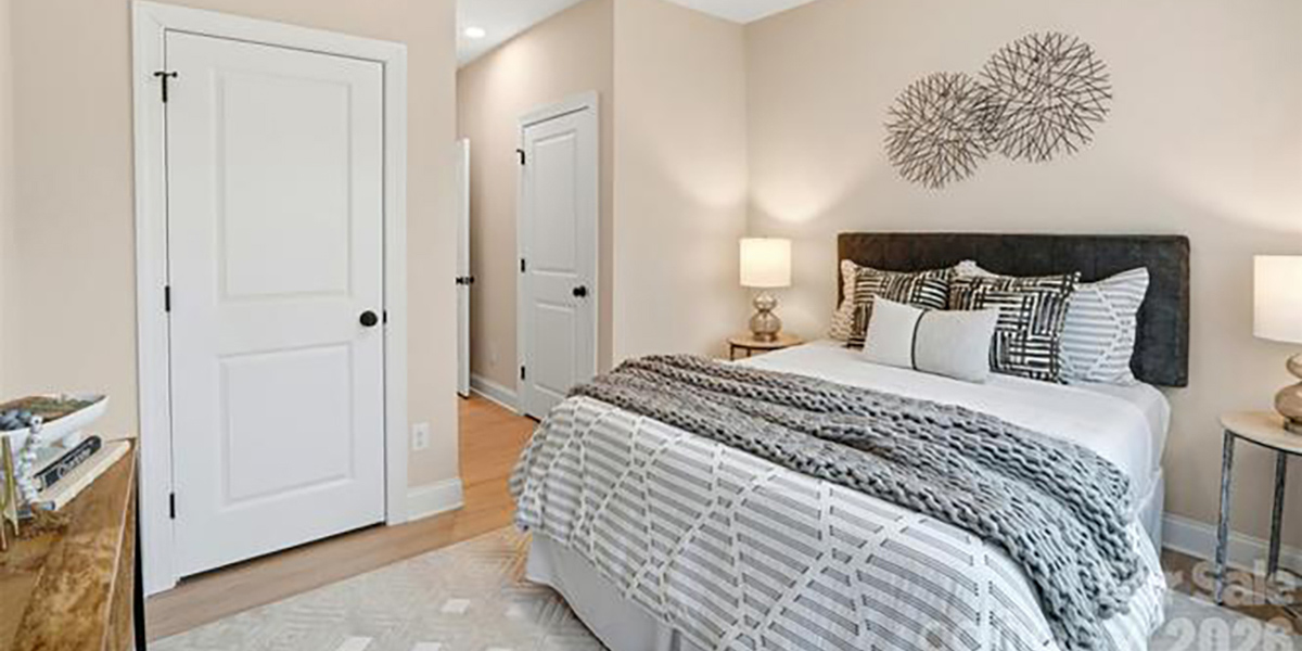 House rear elevation view for D-765 12ft-6in wide NARROW town house plan 3 bedroom D-765